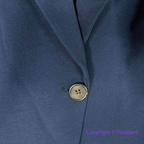 Eloquii Premier Blue blazer one button collared, size 16‎ - Picture 4 of 14